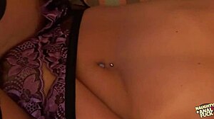 Guy drills blonde's juicy ass in lingerie.