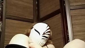 Pantyhose Babe Teases in Lingerie and Stockings for Homemade Solo Show