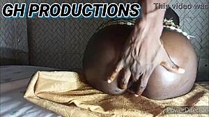 Little African Teen Slut Twerks for Daddy While Getting Tight Ass Played With.