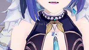 genshin impact yelan in hot 3d action