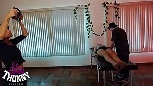 Bold Masseuse Worships Feet And Fucks Monster Cock