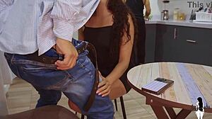 fucking my coworker friend with anal fisting while roommate is distracted at home in dorm