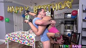 petite slut subtly offers fellatio before anal