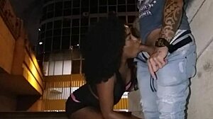 outdoor encounter with bruna black in public