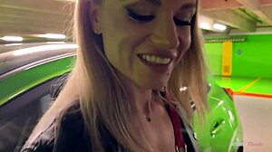 Risky Public Blowjob Blonde Slut Swallows All