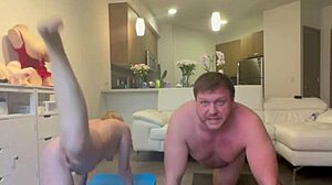 After intense naked workout, I suck thick cock in shower until crying.