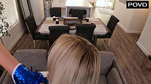 Coach Helps Cheerleaders Slut Stretch Out Her Cunt