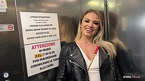 Risky Public Blowjob Blonde Slut Swallows All