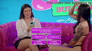 I watch two Brazilian hotties masturbate in lingerie.