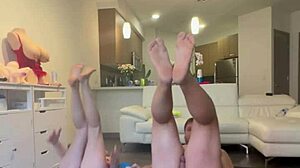 After intense naked workout, I suck thick cock in shower until crying.