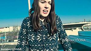 Aleya Sun Wetting Jeans in the Shopping Mall