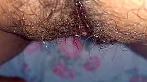 this latina's big clit pulses from teasing her hairy pussy