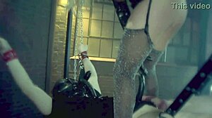 Female dominatrix in rough bondage domination contrasts with passionate femdom scenes.