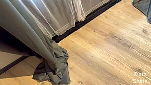 Blonde Babe Gets Rough Facial from BBC