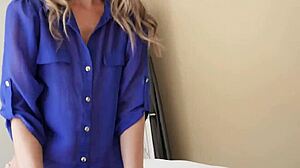 Nerdy guy tastes wet cougar pussy!