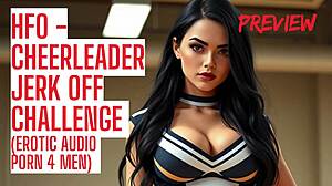 Cheerleader will make you a stunning blowjob and cum on her face - audio jerk off contest