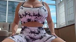 My boobs bounce during yoga, a sexy delight