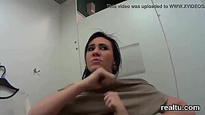 luscious czech chick gets seduced in mall and plowed in pov