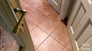 Blonde Babe Gets Rough Facial from BBC