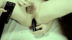 Amateur couple uses vibrator for prostate milking and orgasm