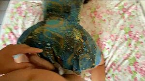 New Latina neighbor visits alone and gets wild with me