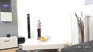 Sweetie gives blowjob in POV then gets fucked hard