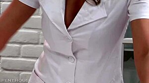 tiffany tyler enjoys massage session