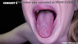Alaina Swallows Salty Cum From Gloryhole Intensely