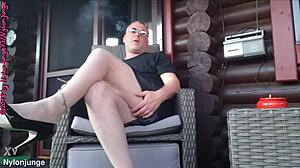 Relaxation with a cigarillo outdoors - dwt