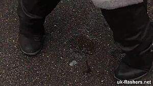 British lassie pisses her pants in front of everybody