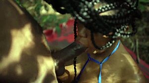 Big dick in the forest with big tits and ass 😍