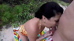 BOQUETE ESCONDIDO NAS DUNAS WITH SMALL TITS AND CREAMPIE!