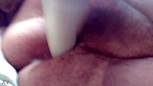 Solo fucking dildo to cum