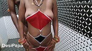 bent my indian wife over in bathroom for hard fucking