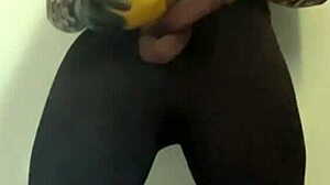 Brazilian young solo fucks papaya fruit first time