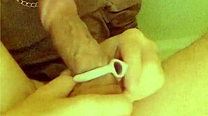 The man skillfully masters the art of autofellatio