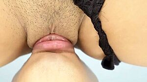 Teen bounces on roommate's cock in cowgirl position