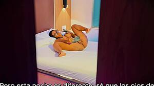 Stepmother Masturbates Wet Pussy While Stepson Watches