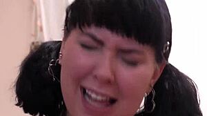Horny chubby Australian with big tits teases in solo play