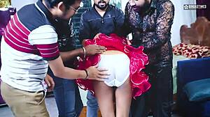 desi cute sex doll got banged in gangbang with multiple cumshots on her face, hindi audio! 😲
