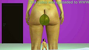 in this bondage scene, helga bubbles ava with her farts while they engage in lesbian play.