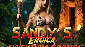 sandy’s erotic 9x01 cosplay adventure in milf parody style