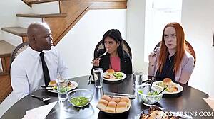 Black Foster Stepdad Disciplines Petite Asian Ember Snow and Summer Hart