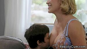 Cock Craving Milf Seduces Boy with Big Boobs and Booty - Ryan Keely Ricky Spanish
