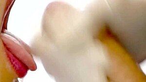 Japanese Amateur Bent Over for Close-Up Doggystyle Action on Camera