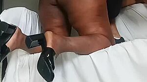 A hot thick chick is showing off her pretty lips, enticing you to watch more