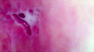 Real pussy orgasm with sperm in juice