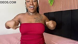 Latina teen's pussy throbbing for your cum in JOI session. She moans as she instructs you to jerk off.