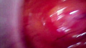 Real pussy orgasm with sperm in juice