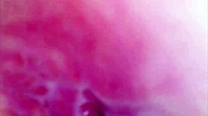 Real pussy orgasm with sperm in juice